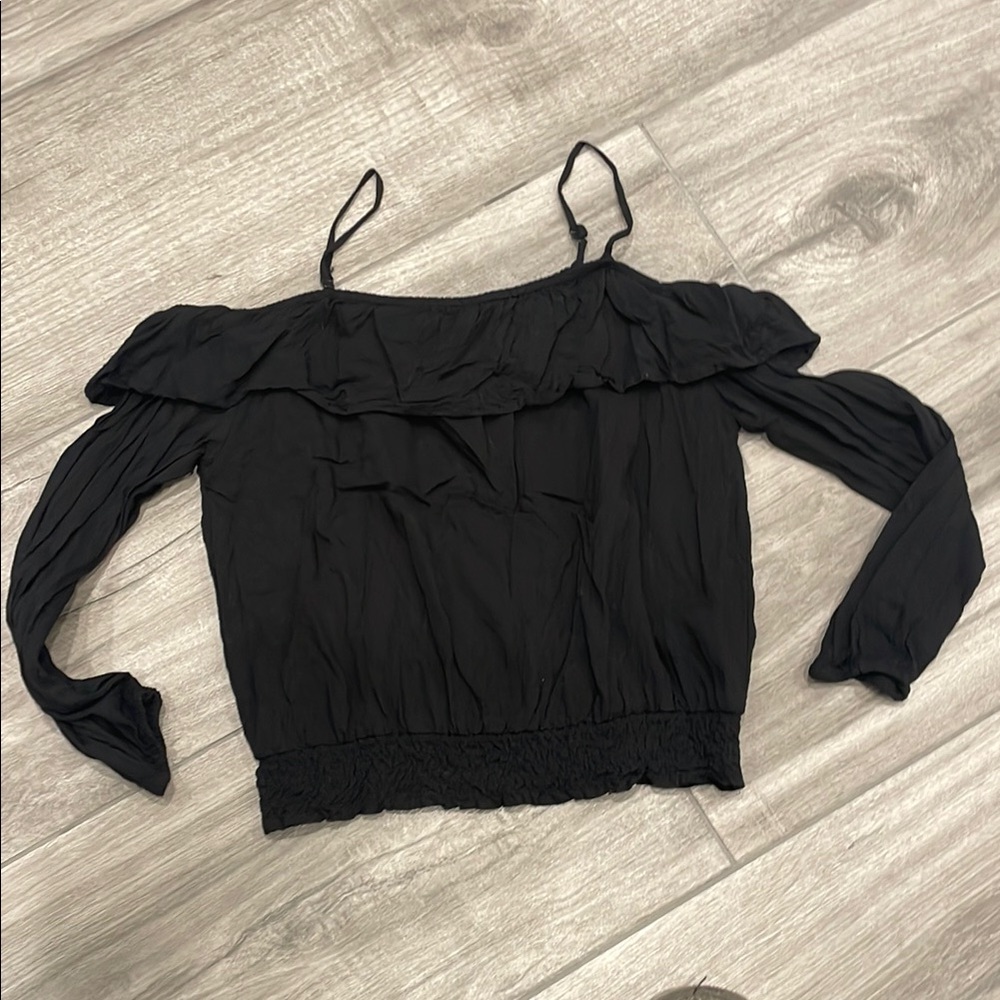 Elegant Black Off-Shoulder Women's Top